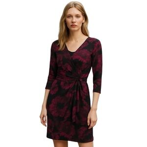 Floral Black and purple size 10 Dress